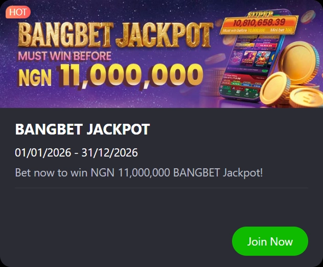 Bangbet Jackpot promotion with coins and phone