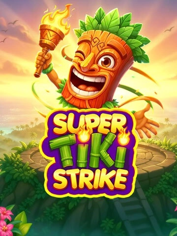 Super Tiki Strike tiki mascot with torch