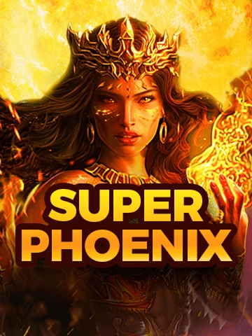 Super Phoenix fire queen with golden crown